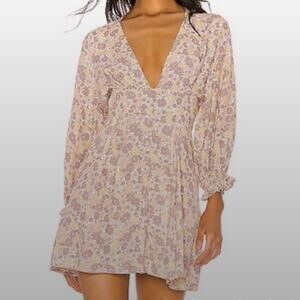 Faithfull The Brand Palmaro Mini Dress in Pink Floral